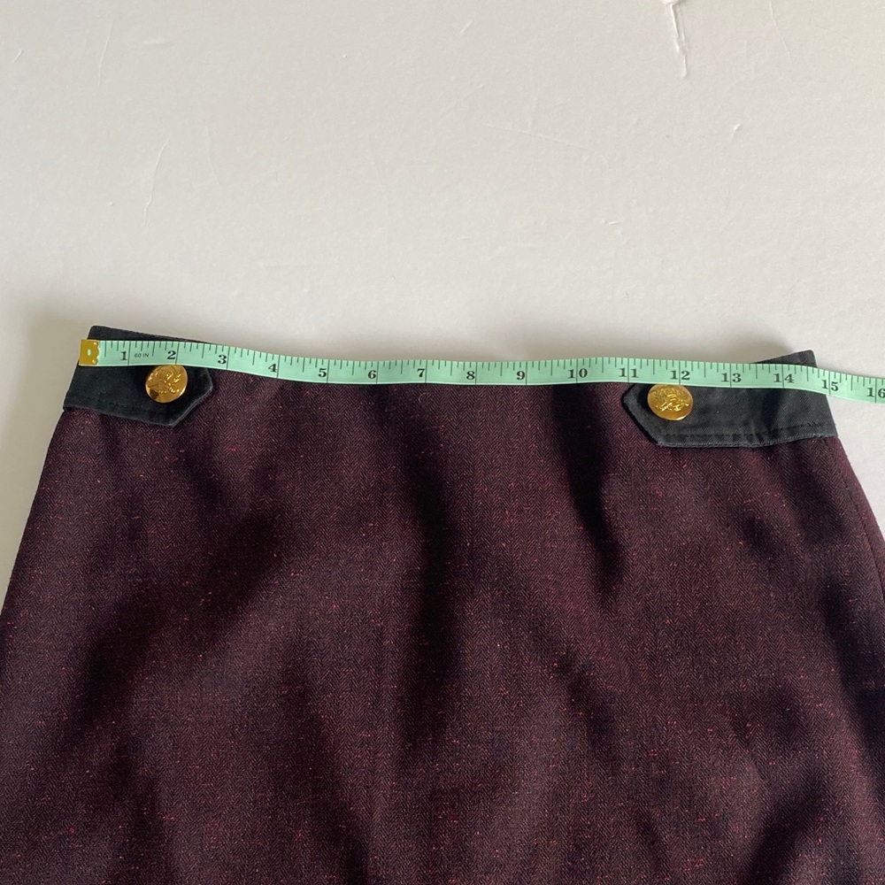 The Limited | Women's Burgundy Skirt with Black Trim